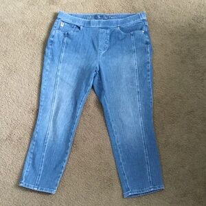 Belle by Kim Gravel Light Blue Cropped Jeans